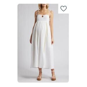 Emilia George Chloe Lace Maternity Midi Dress Size Small